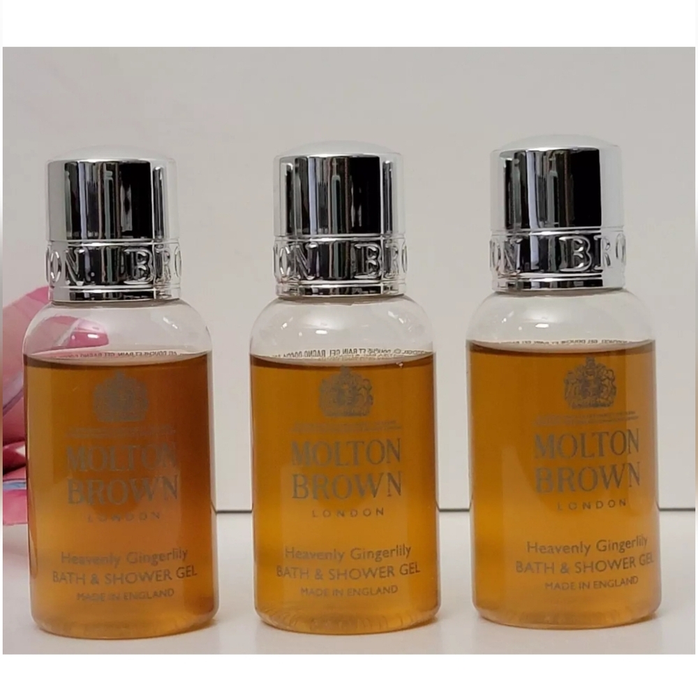 3 pk MOLTON BROWN Heavenly Gingerlily Bath and Shower Gel 1.0 OZ / 30 ML TRAVEL